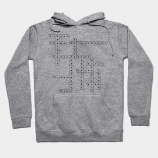 (1969TSWS) Crossword pattern with words from a famous 1969 science fiction book. Hoodie